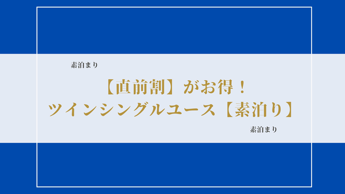 【直前割｜素泊り】｜ツインシングルユース｜ツインルームを独り占め｜ＪＲ藤枝駅より徒歩５分｜ＶＯＤ配信